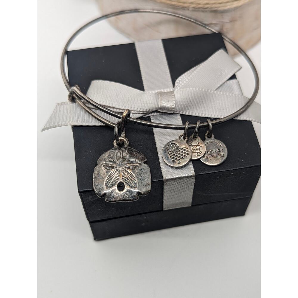 Alex And Ani 2016 Sand Dollar Silver Beach Summer Bangle Bracelet